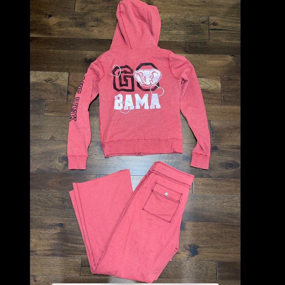 Vintage Victoria’s Secret Pink Bling Alabama Hoodie & Pant Set